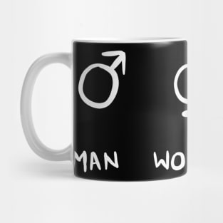 Symbols For Man, Woman & Geek Mug